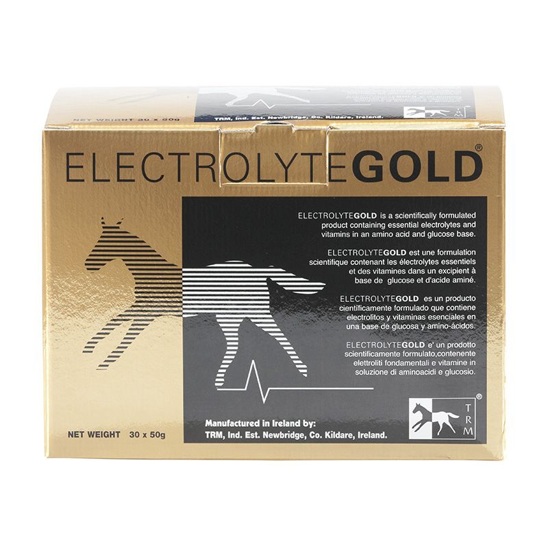 TRM Electrolyte Gold - skoncentrowane elektrolity dla koni w saszetkach 30x50g
